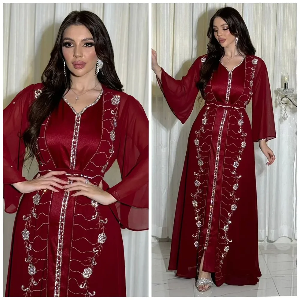 Turkey Women Fashion - Conjunto muçulmano vestido feminino quatro estações