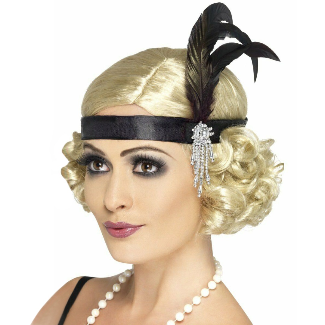 Women'S Fashion Of The 1920S - Flapper Feather Headband para senhoras, cocar