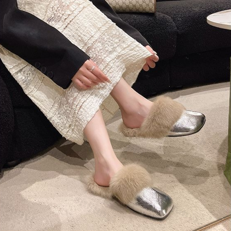 Women'S Fashion Winter 2025 - Chinelos planos femininos 2025 outono inverno