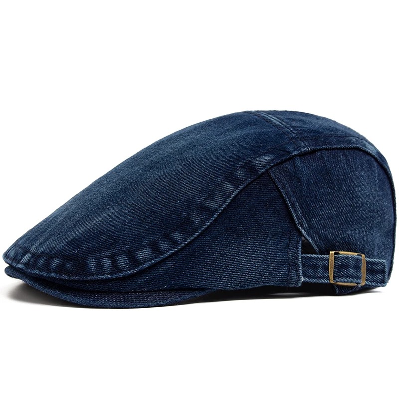Women Fashion Nz - Boina Ajustável de Algodão Jeans Estilo