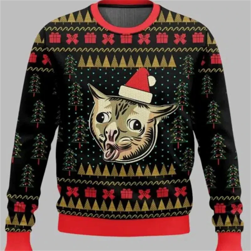 Women'S Fashion Sweatshirts - Suéter de Natal Feio com Estampa