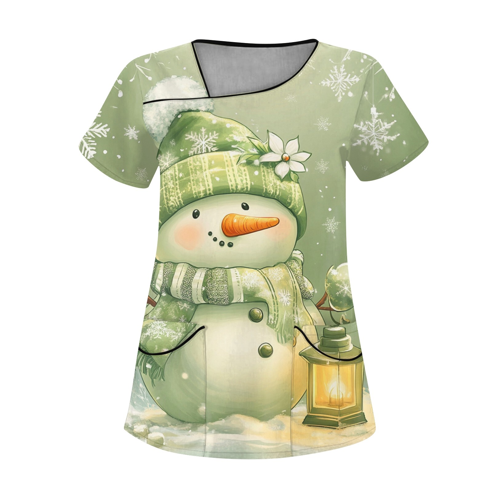 Women'S Fashion Overalls - Camiseta natal enfermeira uniforme esfrega das