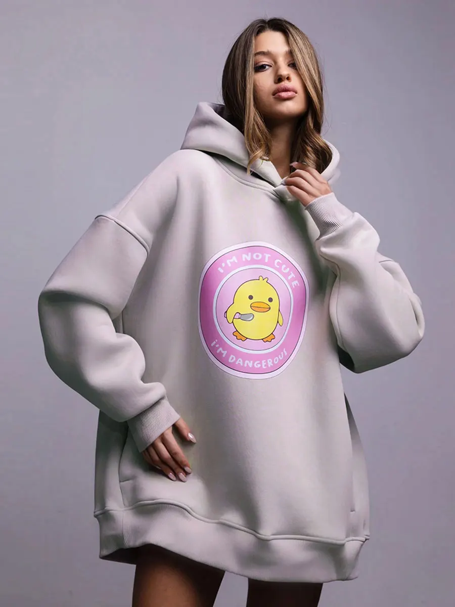 Women'S Fashion Sweatshirts - Sumuyoo-Hoodie de grandes dimensões feminino, moletom