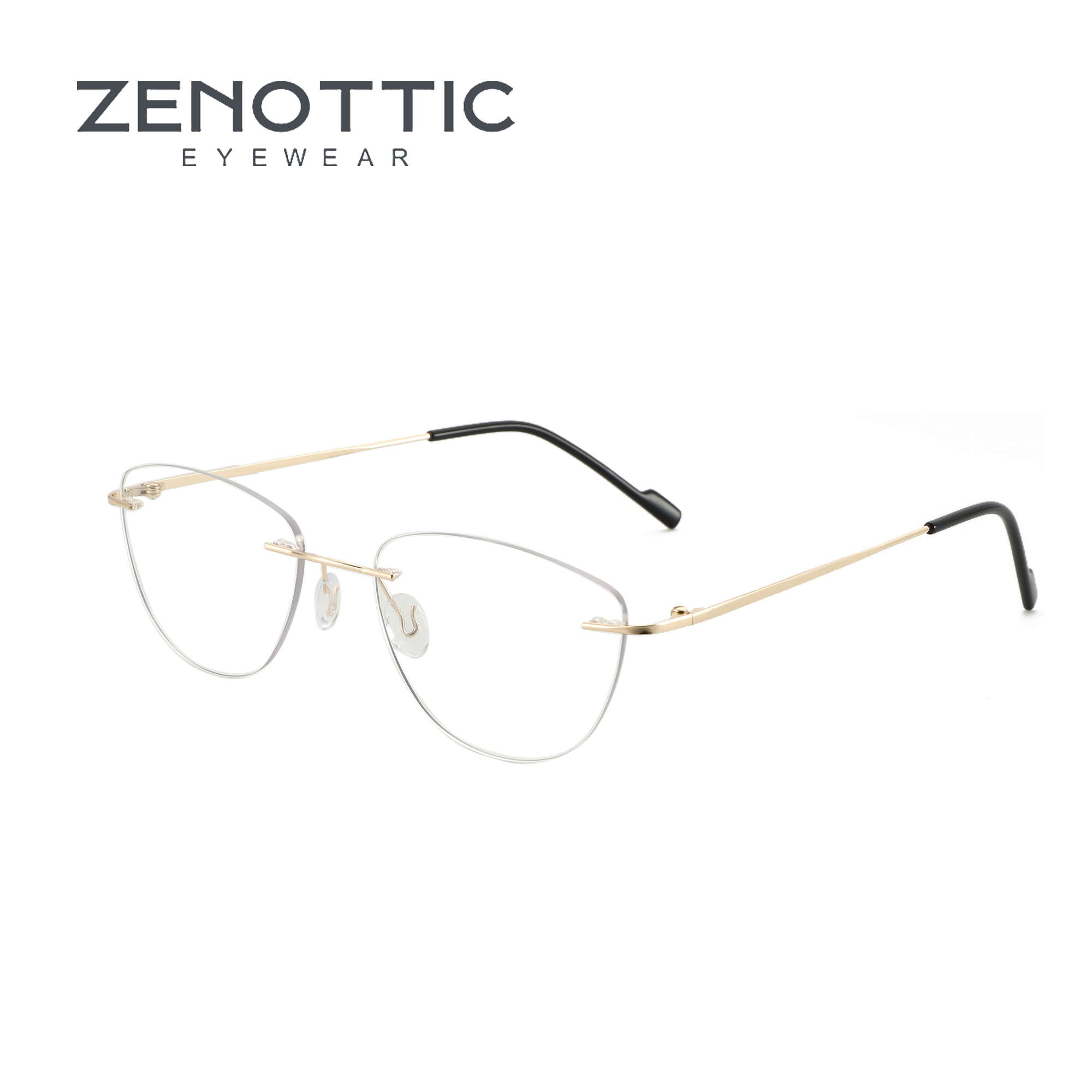Women'S Fashion Glasses Non Prescription - ZENOTTIC-Óculos ópticos sem aro Cat Eye