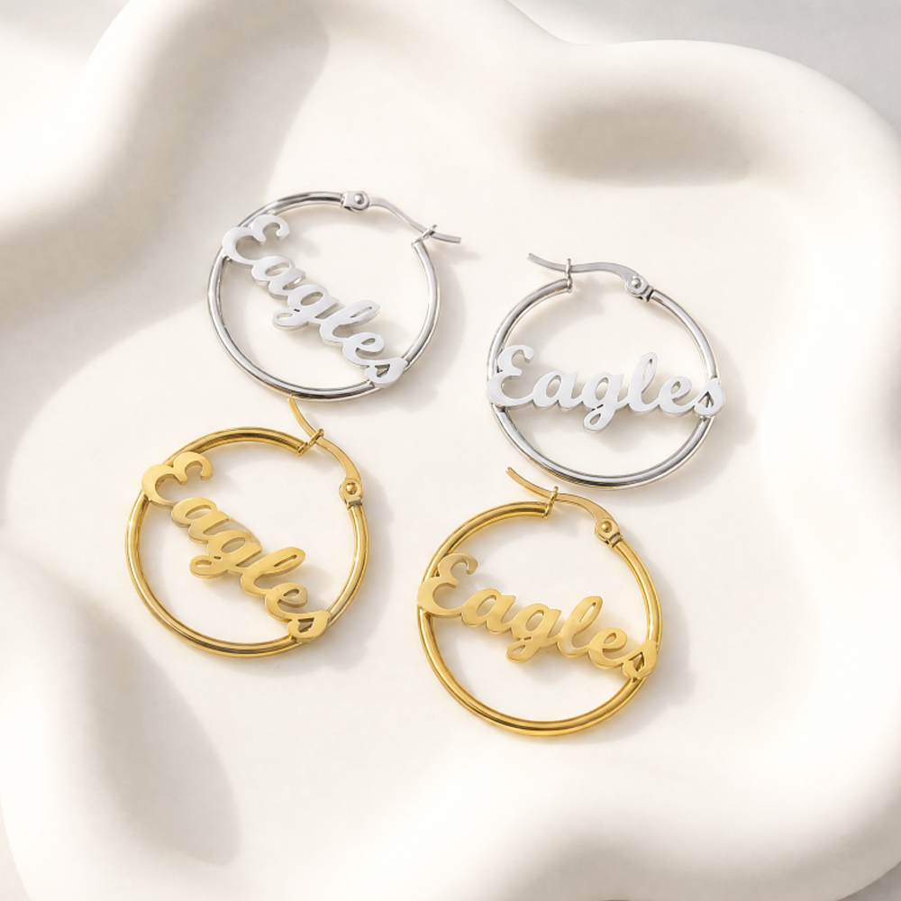 Brincos de argola com nome per - Women Fashion Fun avaliação e preço