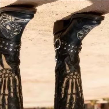 Botas Western Totem de Caveira - Women'S Fashion Winter 2026 avaliação e preço