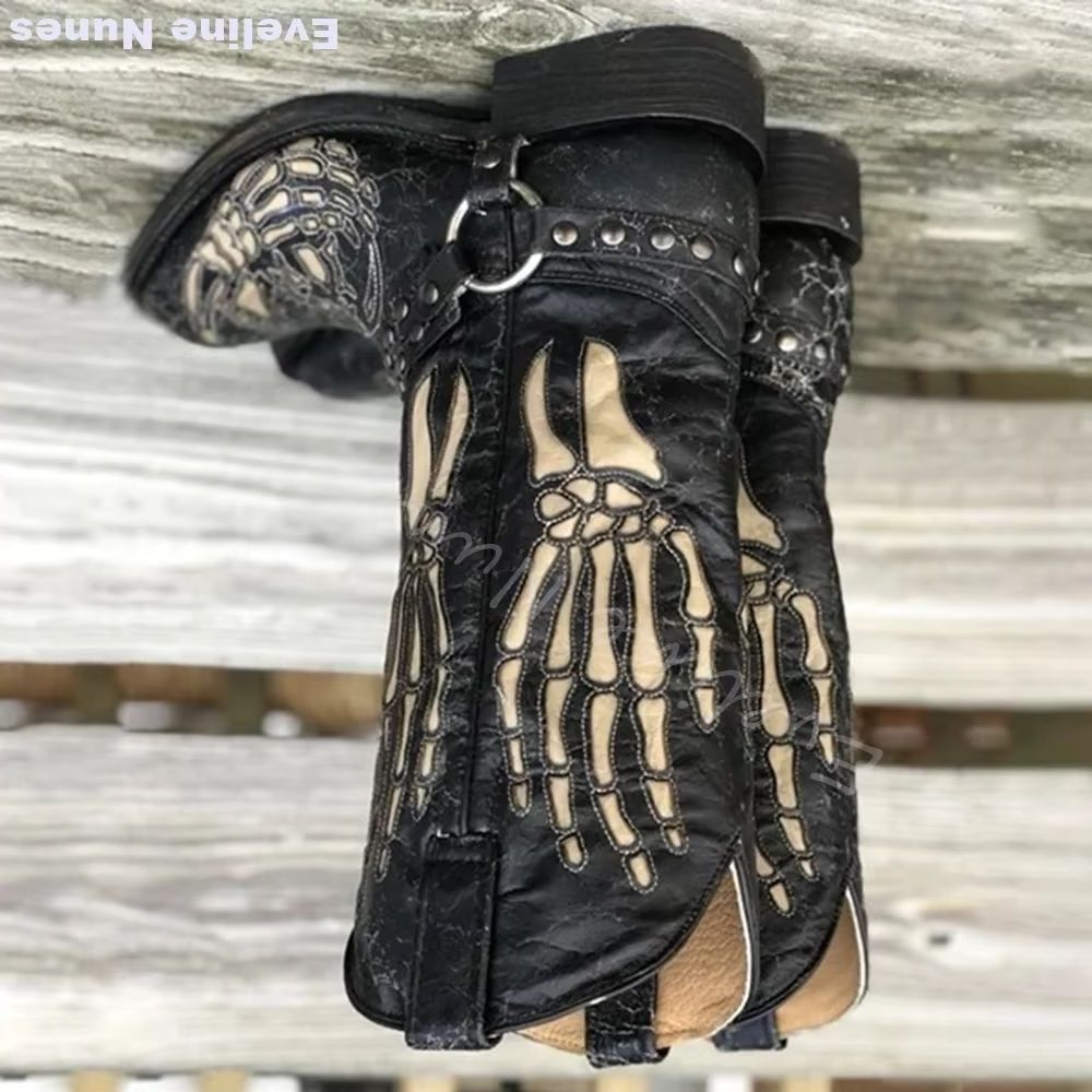 Botas Western Totem de Caveira - Women'S Fashion Winter 2026 avaliação e preço