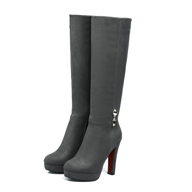 Camurça falsa couro nubuck bor - Women'S Fashion Leather Boots avaliação e preço