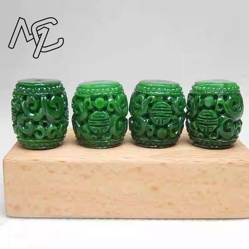 5pc natural verde jade escultu - Women Fashion Jewellery avaliação e preço