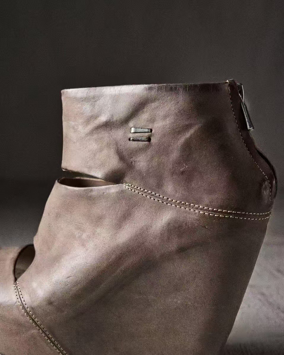 Novas Sandálias Femininas de V - Women'S Fashion Leather Boots avaliação e preço