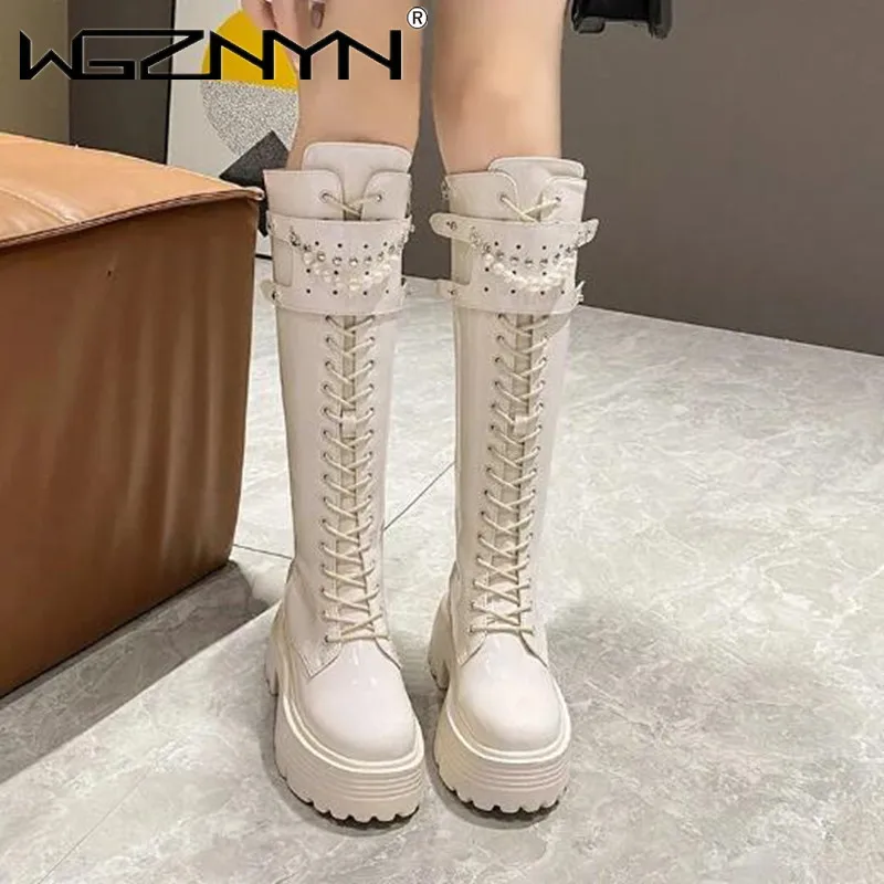 Inverno de couro quente botas  - Women'S Fashion Leather Boots avaliação e preço