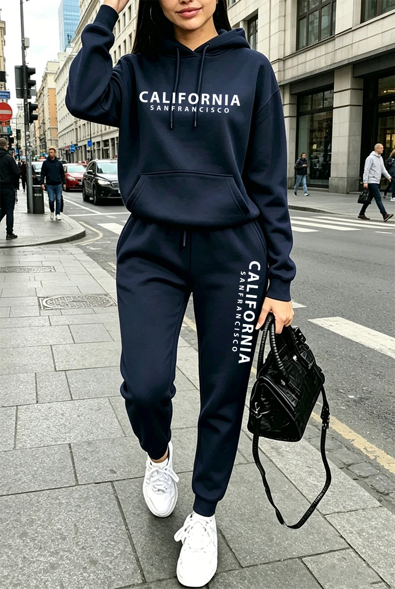 Conjunto de Treino Feminino de - Women'S Fashion Sweatshirts avaliação e preço