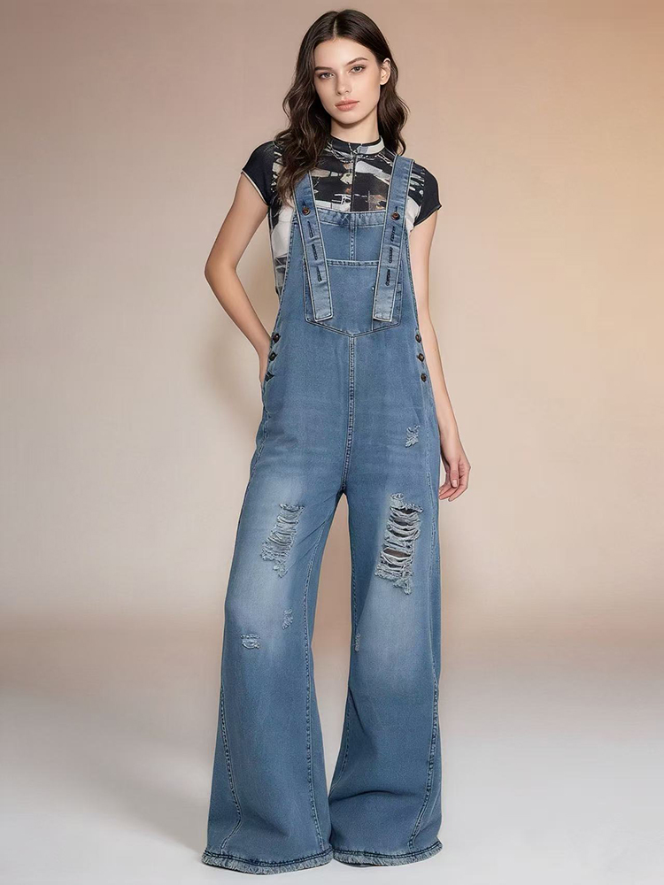 Macacão Jeans Feminino Retrô R - Women'S Fashion Overalls avaliação e preço