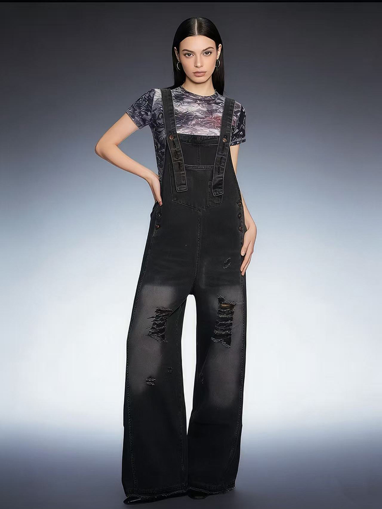 Macacão Jeans Feminino Retrô R - Women'S Fashion Overalls avaliação e preço