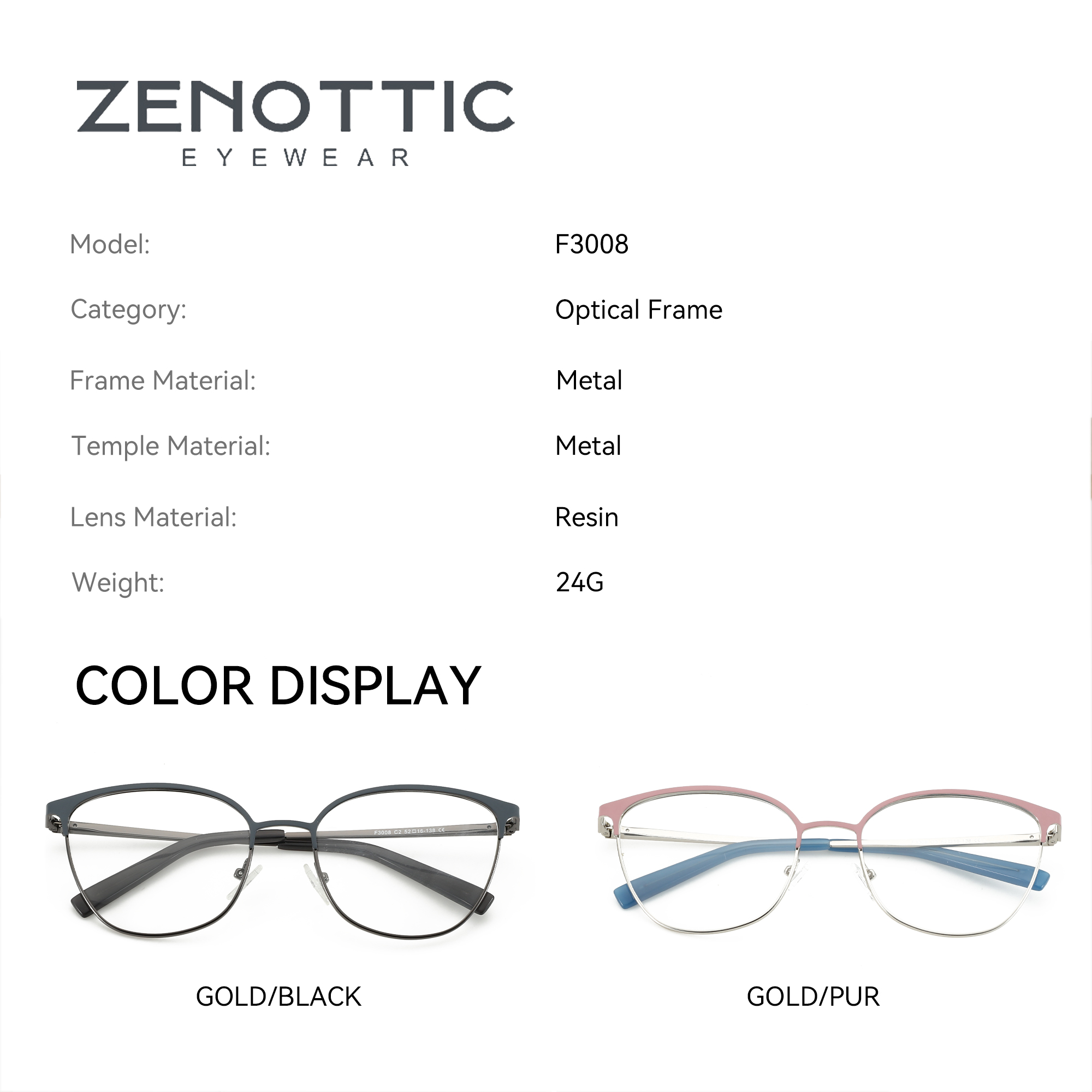 Óculos de Grau ZENOTTIC Fashio - Women'S Fashion Glasses Non Prescription avaliação e preço