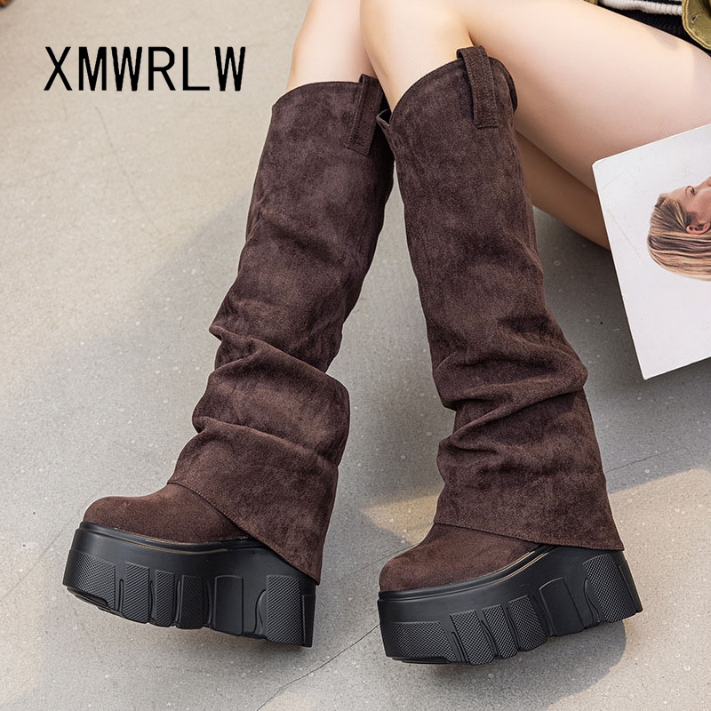 Xmwrlw 2025 outono inverno mul - Women'S Fashion Leather Boots avaliação e preço