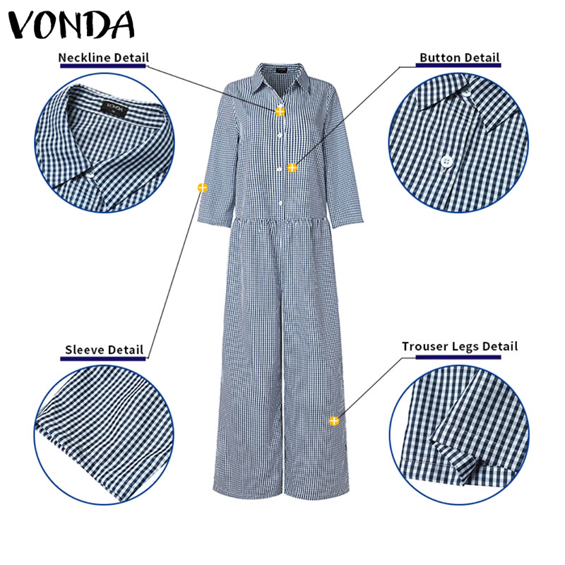 Plus size 5xl vonda vintage ma - Women'S Fashion Overalls avaliação e preço