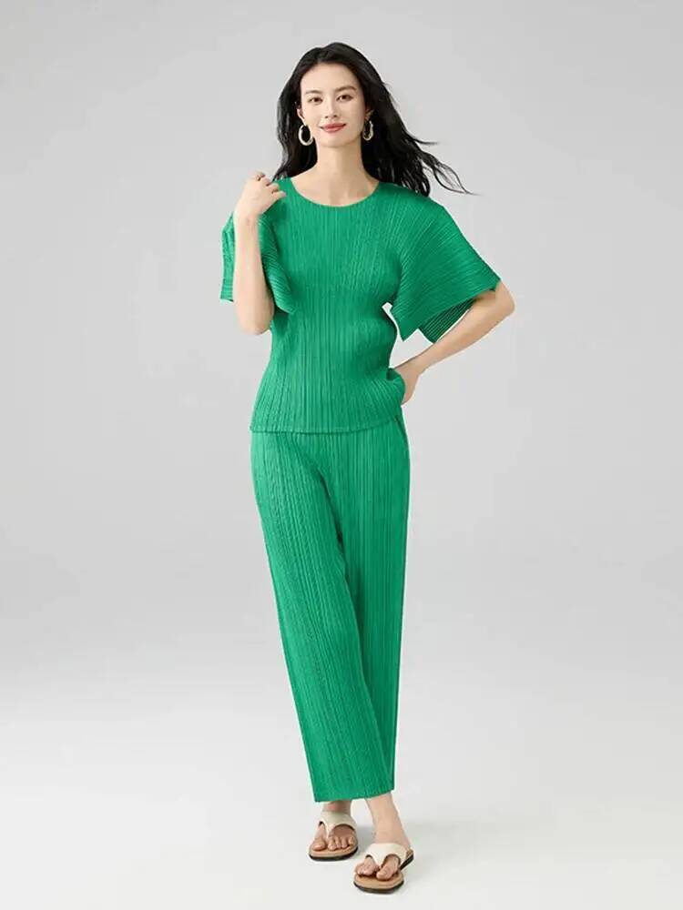 Conjunto de Moda Plissada 2026 - Women'S Fashion Overalls avaliação e preço