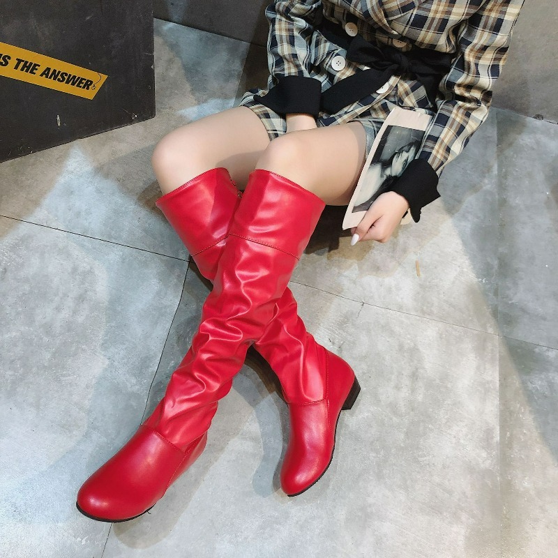 Botas femininas até o joelho 2 - Women'S Fashion Leather Boots avaliação e preço