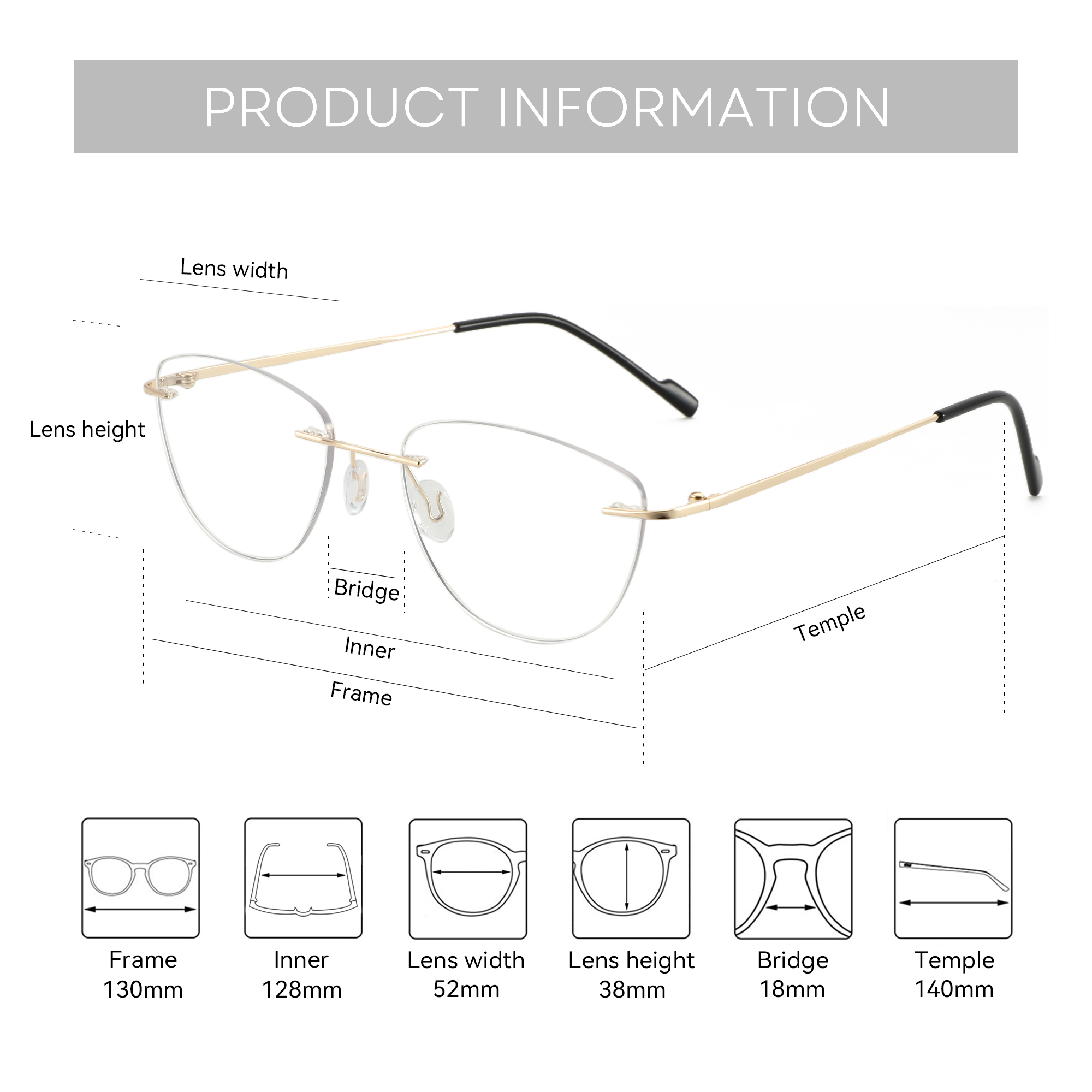 ZENOTTIC-Óculos ópticos sem ar - Women'S Fashion Glasses Non Prescription avaliação e preço